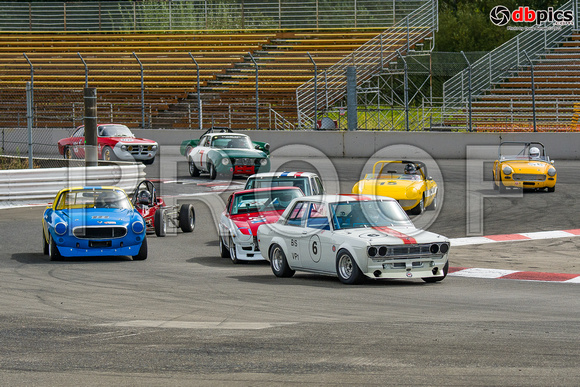 Image of vintage race cars racing at Portland International Raceway in Portland Oregon - Oregon Region SCCA .
