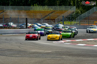 Image of Spec Miata race cars racing at Portland International Raceway in Portland Oregon - Oregon Region SCCA - Northwest Tour
